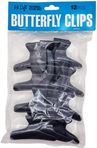 Hi Lift Butterfly Clips - Black 12pk