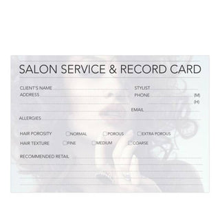 Salon Service & Record Card 100pk