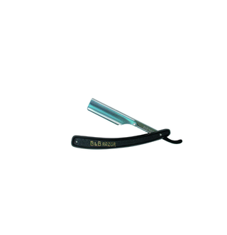 B & B Folding Cut Throat Razor Black