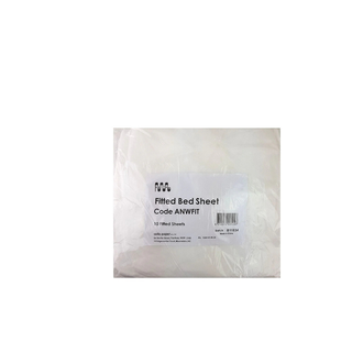 Fitted Bed Sheets 70x210cm White 10pk