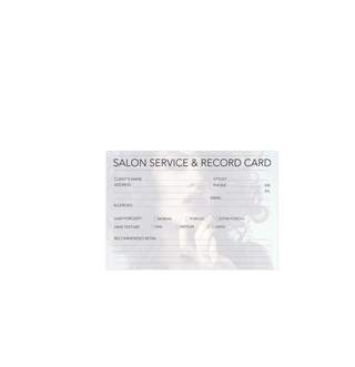 Salon Service & Record Card 100pk