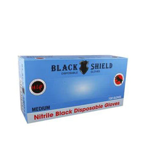 Black Shield Gloves Medium Black 100pk